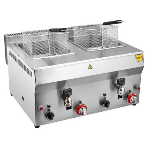 Remta R113CE Musluklu Fritöz, 8+8 L, Doğalgazlı