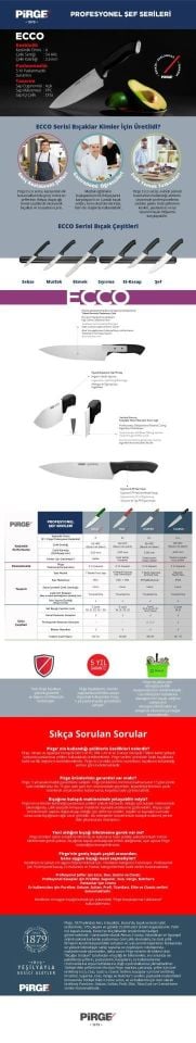 Pirge Ecco Temel Mutfak Bıçak Seti - 35084