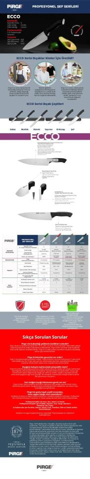 Pirge Ecco Et Sıyırma Bıçak Seti - 35144
