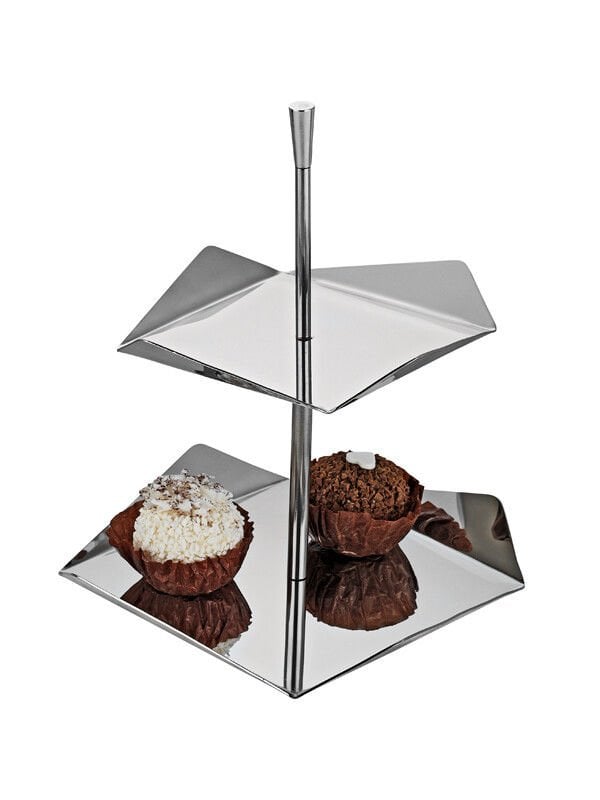 Narin A68007 Kare İkramlık Stand A - 10 cm B - 12,5 cm H - 19,5 cm