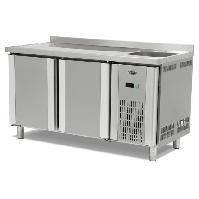 Empero  EMP.150.70.01-EV Evyeli Tezgah Tip Buzdolabı 2 Kapılı / Counter Type Refrigerator with Sink+2 Doors  