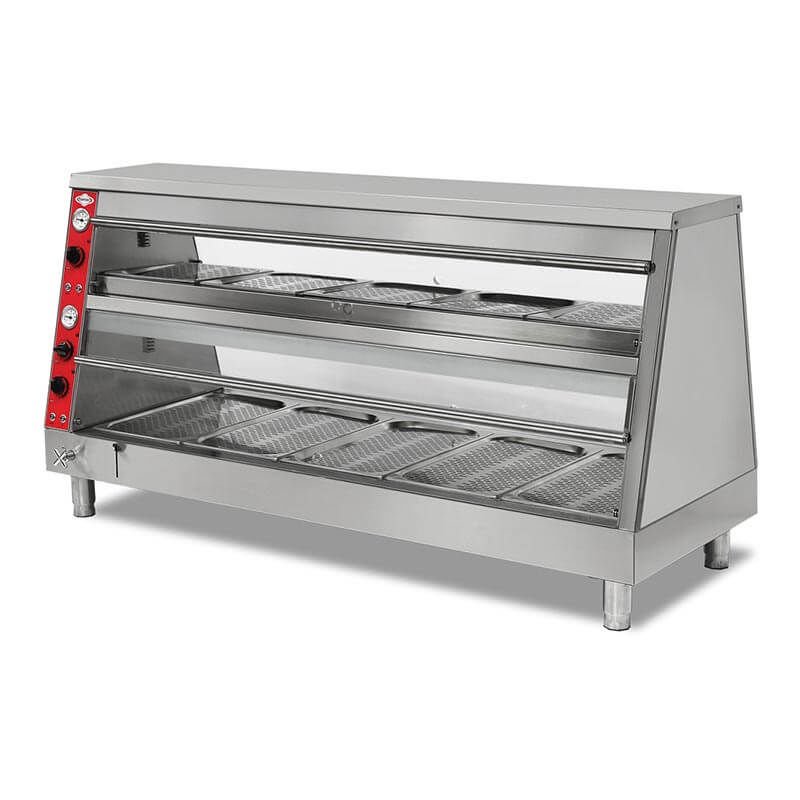 Empero EMP.PLC-D-GN41 Isıtmalı Teşhir Ünitesi, 2 Katlı, 150x69x93 cm / Food Warmer Display
