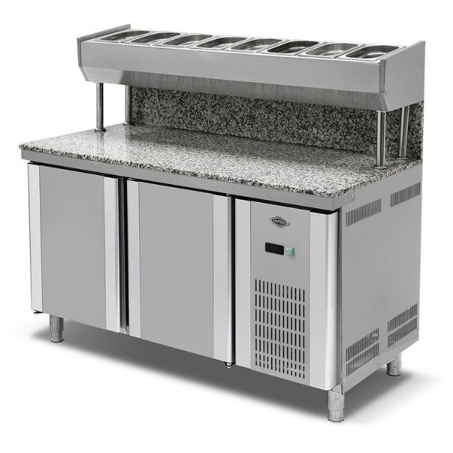 Empero EMP.150.80.01-PSYG Pizza ve Salata Hazırlık Buzdolabı, 2 Kapılı, 300 L / Granite Pizza Salad Refrigerator 2 Doors 