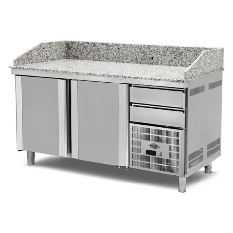 Empero EMP.160.80.01 Granit Tablalı Pizza Hazırlık Buzdolabı, 2 Kapılı / Granite Pizza Salad Refrigerator 2 Doors   