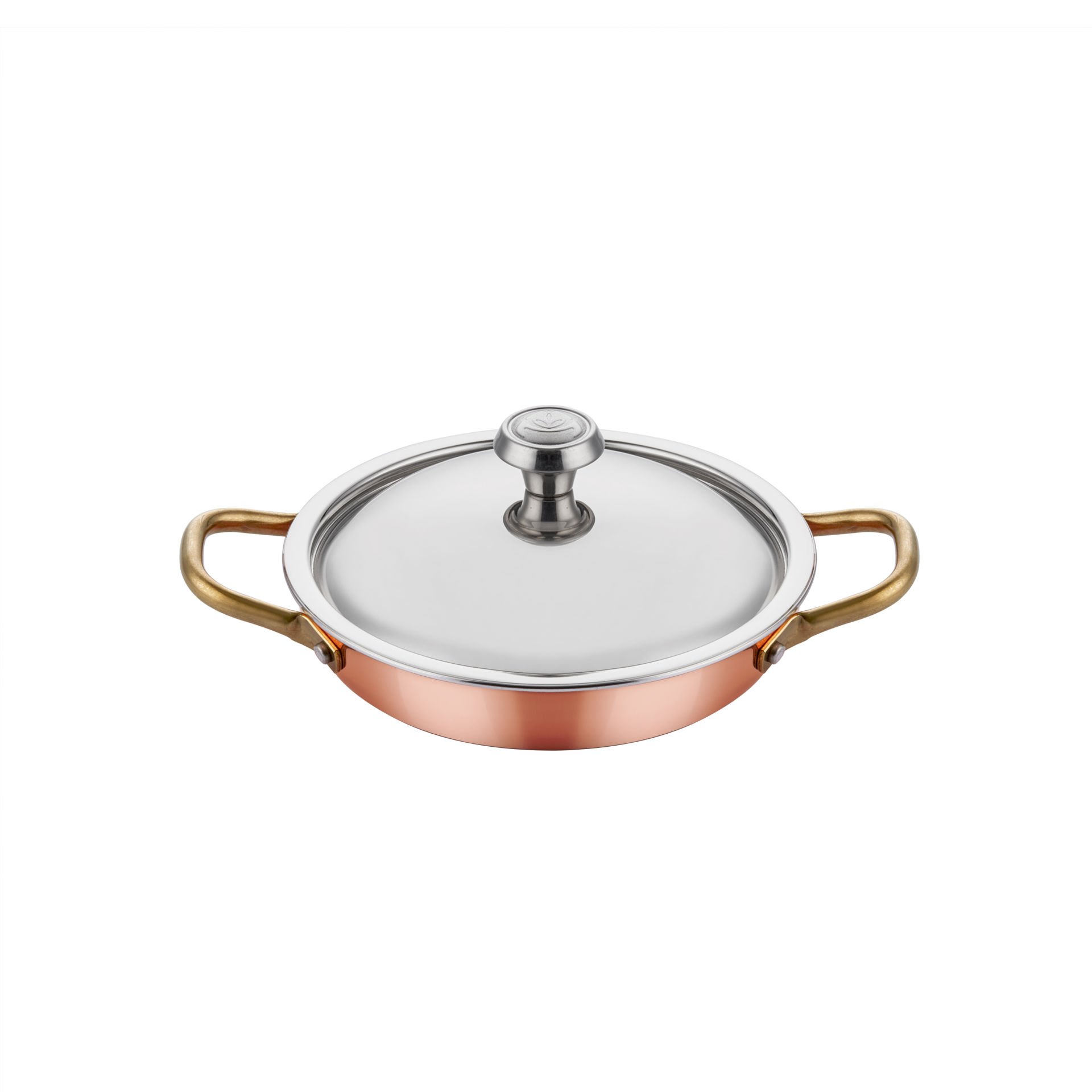 A 101YS 12K Multi - Metal Bakır Yumurta Sahanı,Tava + Kapak