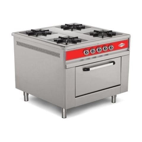 Empero  Gazlı Fırınlı Kuzine - 4 göz açık ateş EMP.9KG.021