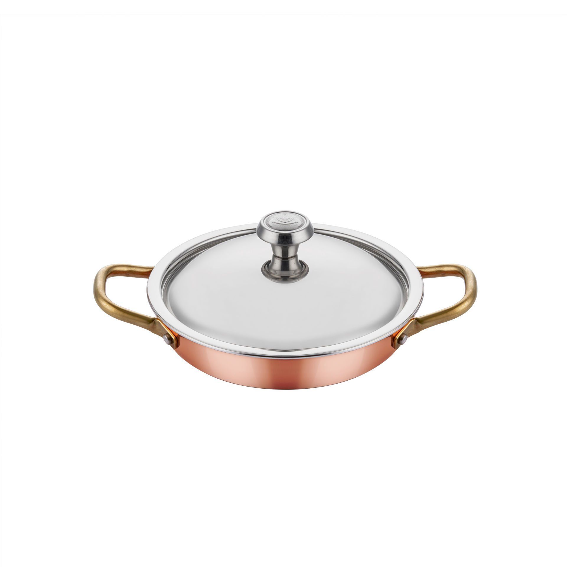 A 101YS 16K Multi - Metal Bakır Yumurta Sahanı,Tava + Kapak