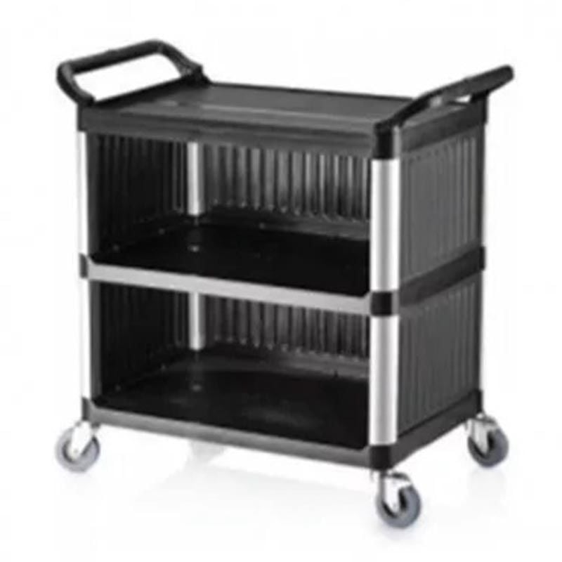 Empero EMP.PSV.03.K Servis Arabası, Plastik, 3 Katlı, 50x80x97 cm / Plastic Service Trolley 3 Tiers