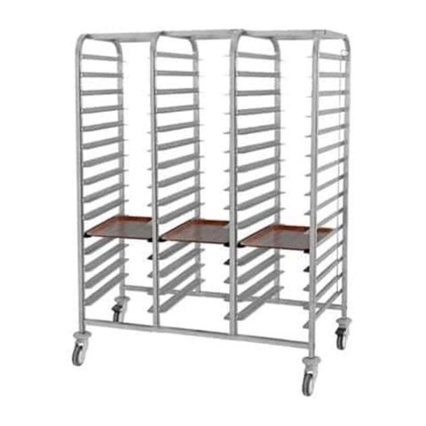 Empero EMP.BA.2.3753-39  Selfrom Bulaşık Toplama Arabası, Üçlü, 37x53 cm / Tray Trolley with Rails Triple Row For 37x53