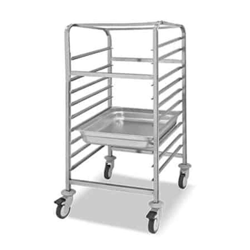 Empero EMP.BA.2.GN2.9 Tepsi Taşıma Arabası, Tekli, 2/1 GN, 9 Tepsi Kapasiteli / Gn Trolley Low Single 2/1 Gn