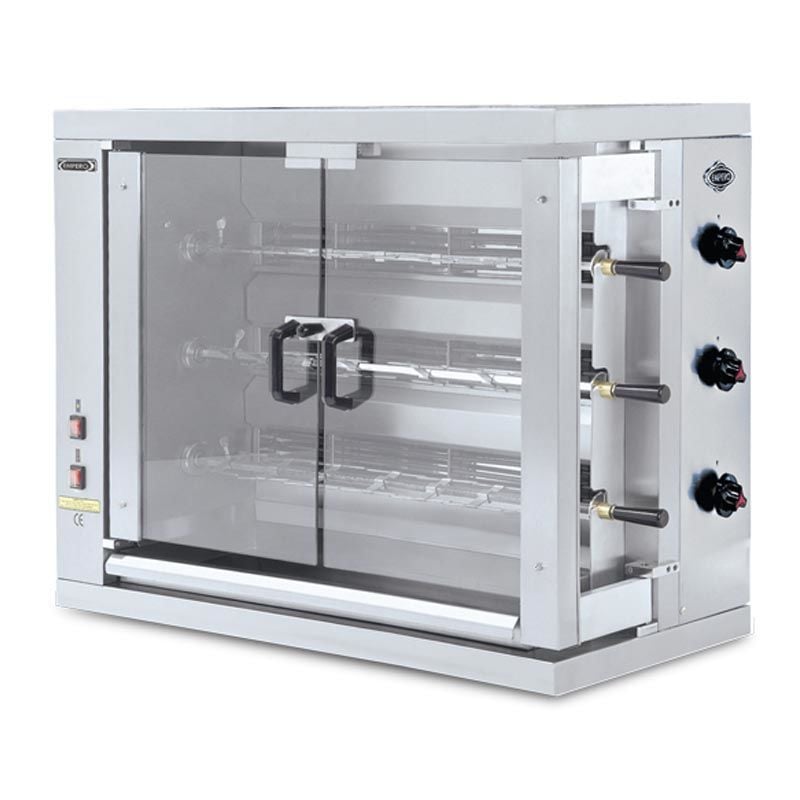 Empero EMP.5EG Piliç Kızartma Makinesi, 30 \' lu Gazlı / Gas Chicken Rotisserie