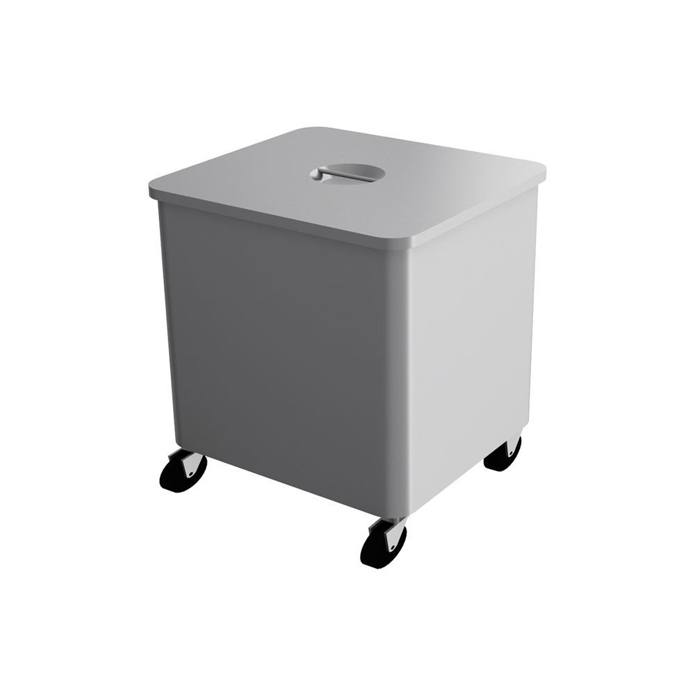 Empero EMP.CK.01 Tekerlekli Kare Çöp Kovası Inox / Mobile Waste Bin-Square
