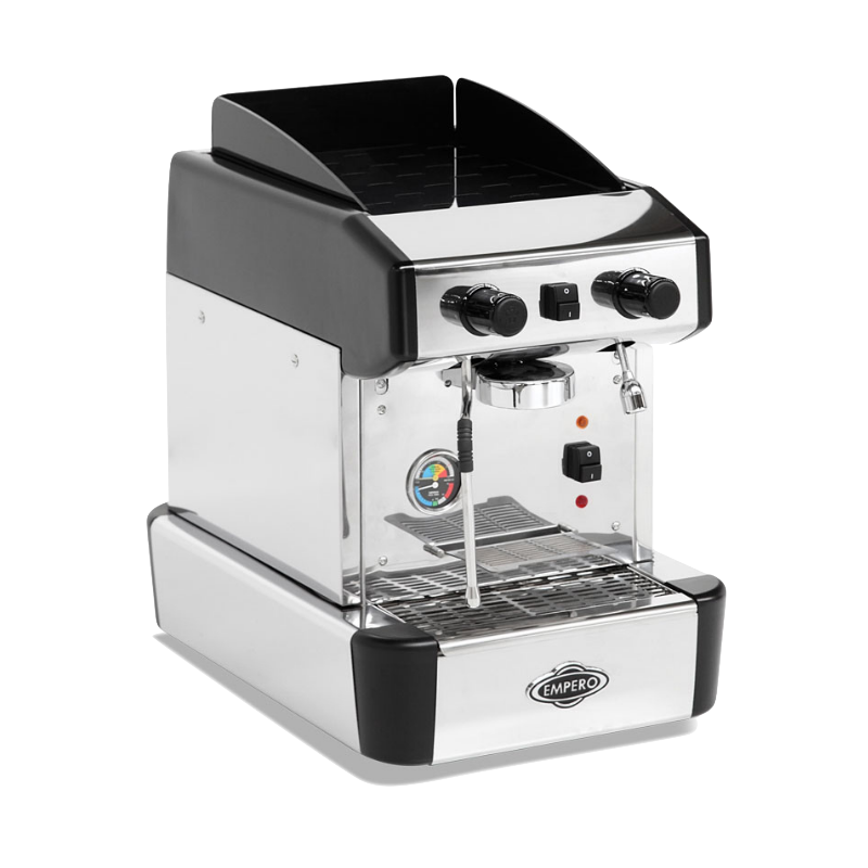 Empero  EMP.CPC.1G Yarı Otomatik Espresso Kahve Makinesi, 1 Gruplu, Siyah