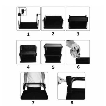 Epinox SASK-9 Servis Arabası Kapalı, Siyah