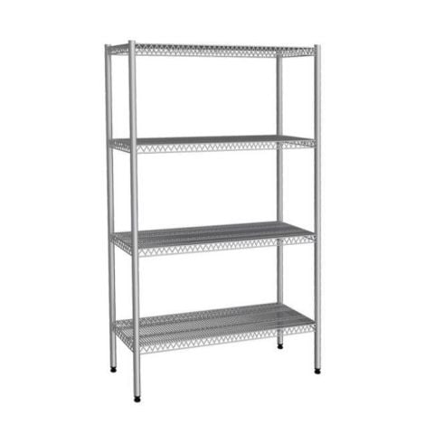 Tel Raf 4 Katlı Genişlik 530 mm, Yükseklik :1800 mm  Inox 304 / Wire Shelves with 4 Floor (1800 mm)