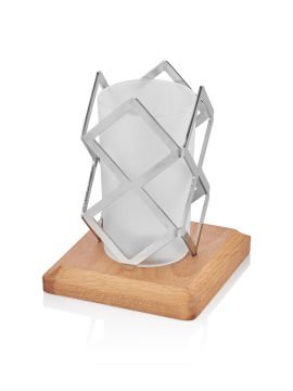Narin  A80044 Kare Tealight - Ahşap Standlı