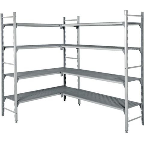 Empero Polipropilen Raf Düz Tablalı 4 Katlı Genişlik 500 mm, Yükseklik :1800 mm /Polipropilen Shelves (Smooth) 