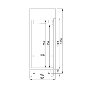 Frenox  VL7-M-EF-R290   Tek Kapılı Dik Tip Derin Dondurucu