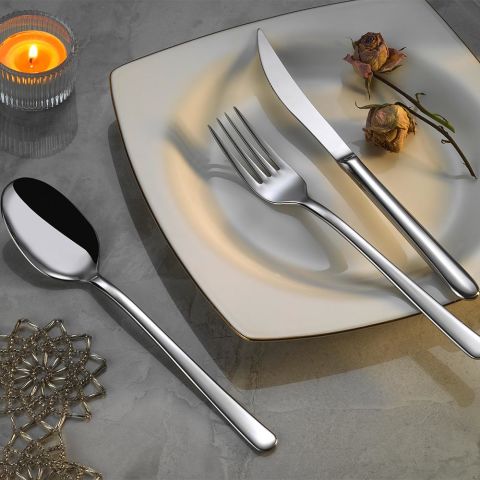 Lugga Defne Model Çay Kaşığı 12 Adet /  Tea Spoon