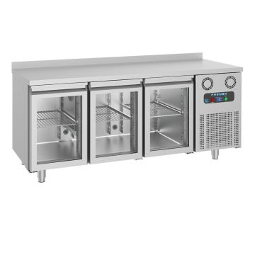 Frenox  CGN3-G-R290 Camlı Üç Kapılı Tezgah Tip Buzdolabı 304 Kalite