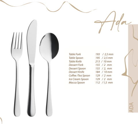 Lugga ada Model Yemek Çatalı 12 Adet / Table Fork