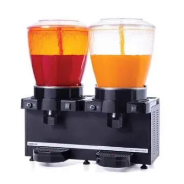 Samixir SS44.AB Twin Soğuk İçecek Dispenseri, 22+22 L, Panaromik, Analog, Fıskiyeli, Siyah