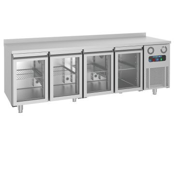 Frenox BGN4-G EF-R290.  Camlı Dört Kapılı Tezgah Tip Buzdolabı