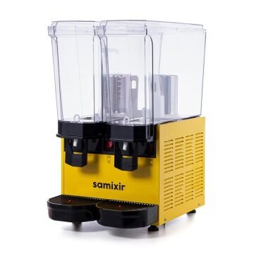 Samixir 40.SMY Klasik Twin Soğuk İçecek Dispenseri, 20+20 L, Fıskiyeli ve Karıştırıcılı, Sarı