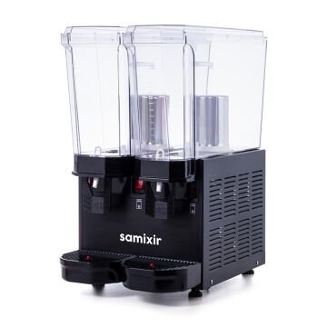 Samixir 40.SMB Klasik Twin Soğuk İçecek Dispenseri, 20+20 L, Fıskiyeli ve Karıştırıcılı, Siyah
