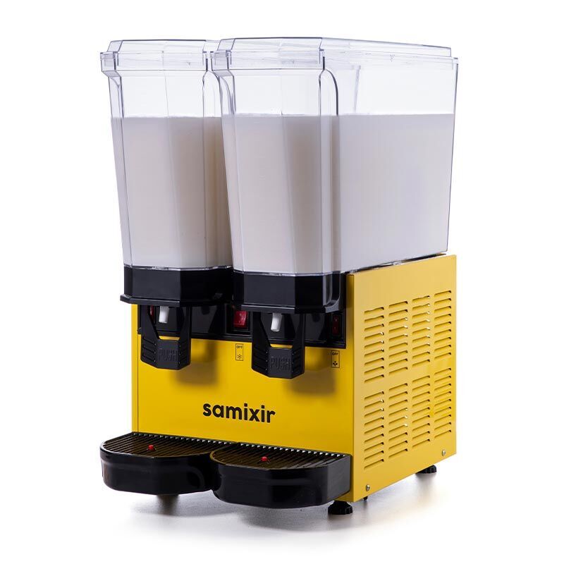 Samixir 40.MMB Klasik Twin Soğuk İçecek Dispenseri, 20+20 L, Karıştırıcılı, Siyah