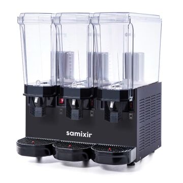 Samixir 60.SSSB Triple Klasik Fıskiyeli Soğuk İçecek Dispenseri, 20+20+20 L, Siyah
