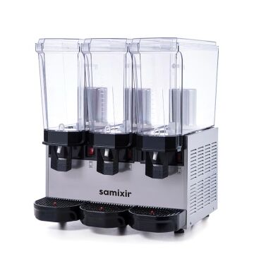 Samixir 60.SSMI Klasik Triple Soğuk İçecek Dispenseri, 20+20+20 L, Fıskiyeli-Fıskiyeli-Karıştırıcılı, Inox