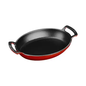 Lava Döküm Oval Sahan Döküm Demir Yekpare Çift Kulplu Ölçü 27x20cm