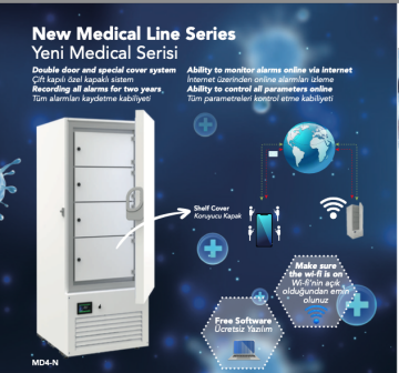 Frenox MD3-N Medikal Buzdolabı, 3 Raflı, 355 Litre Kapasiteli, -2/+8 Derece