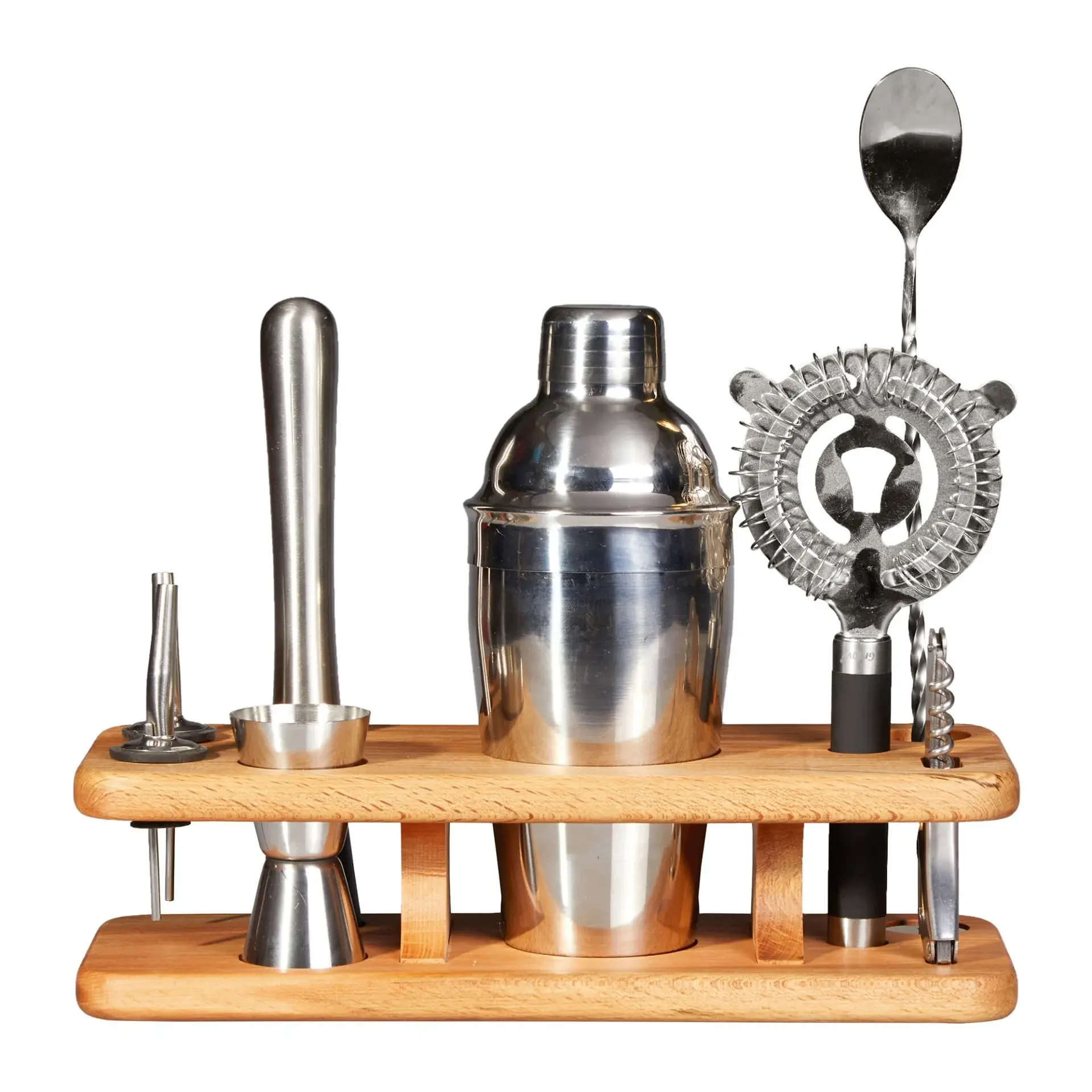 Biradlı Groovy Ahşap Bar Seti Stand GRV-1855