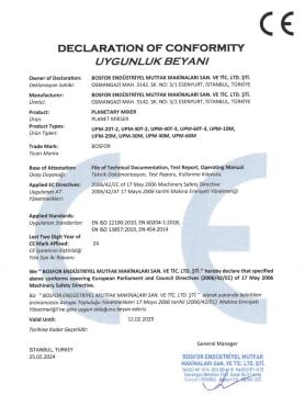 Bosfor UPM-60M Hız Kontrollü Planet Mikser