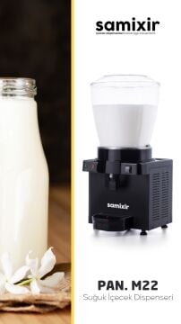 SAMİXİR Panamorik M22.DB Panamorik Karıştırıcılı Soğuk İçecek Dispenseri, 22 lt, Siyah