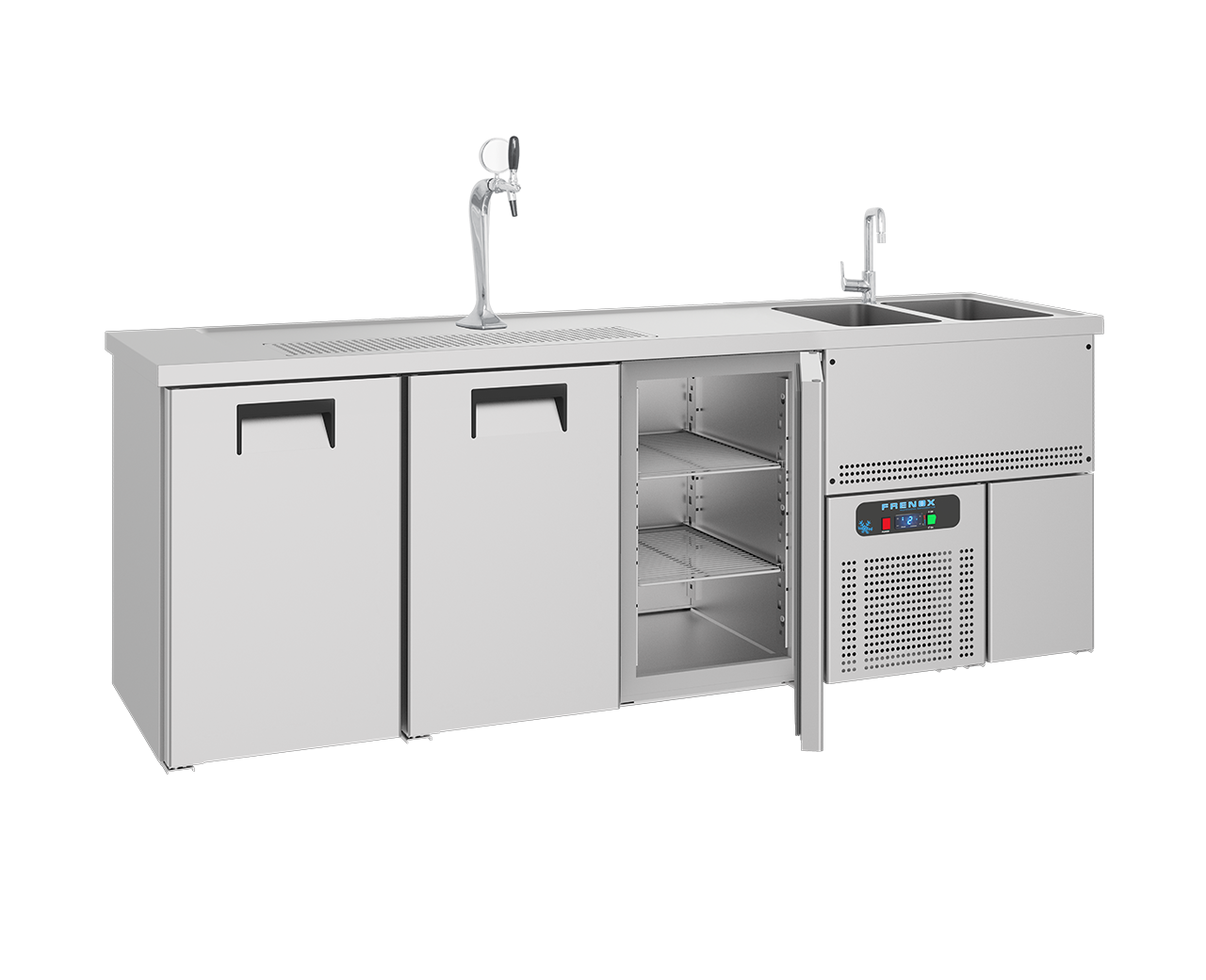 Frenox KGN3-2E-L   Bira Soğutucu Buzdolabı - Çift Evyeli