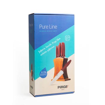 Pirge Pure Line Bloklu Bıçak Seti 5'li - 46031
