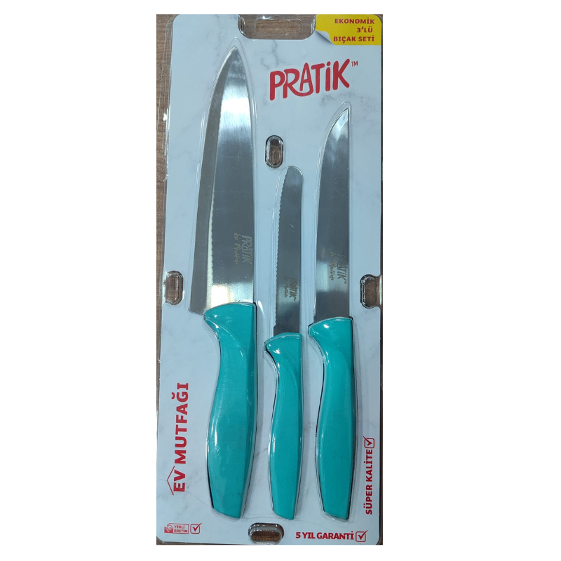 Pirge Pratik Ev Eko 3 'lü Bıçak Seti 43251