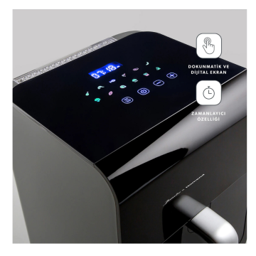 Jumbo x Homend Airfryday 2507H 12 Farklı Program Dokunmatik Ekran Buhar Fonksiyonlu 6L Airfryer