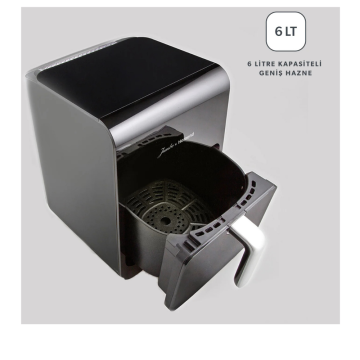 Jumbo x Homend Airfryday 2507H 12 Farklı Program Dokunmatik Ekran Buhar Fonksiyonlu 6L Airfryer