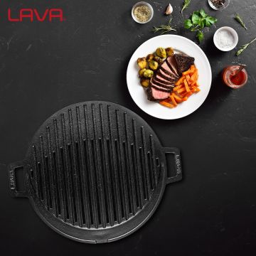 Lava LV Y MNG IZG 37 Döküm Yuvarlak Mangal Izgarası  Çift Kulplu Çap (Ø)37cm.