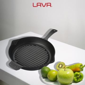 Lava LV ECO Y GT 28 Döküm Yuvarlak Izgara Tava  Saplı Çap(Ø)28cm.