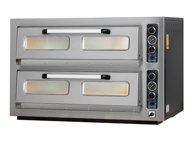 Maksan PO902T  Çift Katlı, 18x30 cm Pizza Kapasiteli Elektrikli Termometre Göstergeli