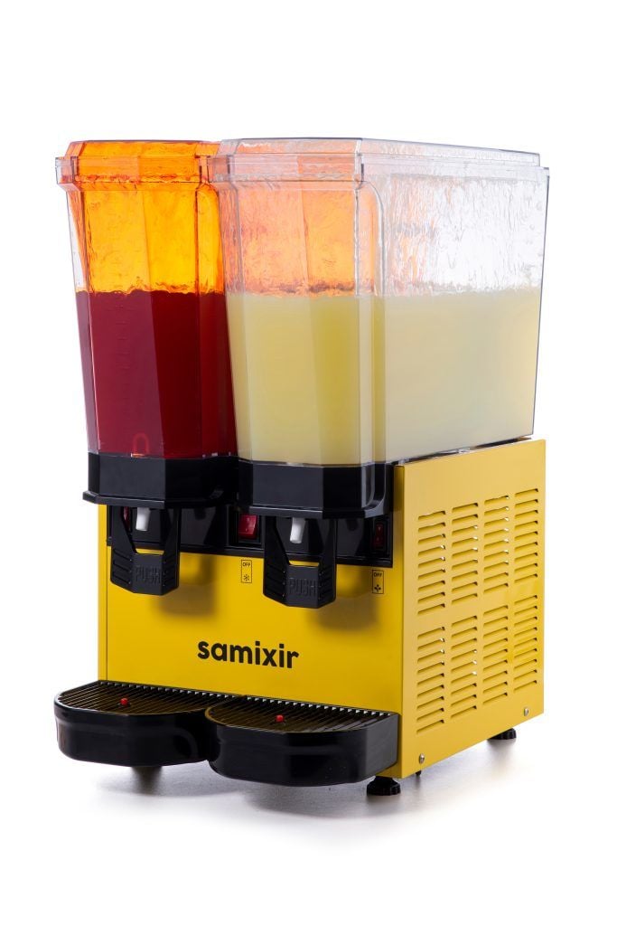 Samixir 40.SSY Klasik Twin Soğuk İçecek Dispenseri, 20+20 L, Fıskiyeli, Sarı