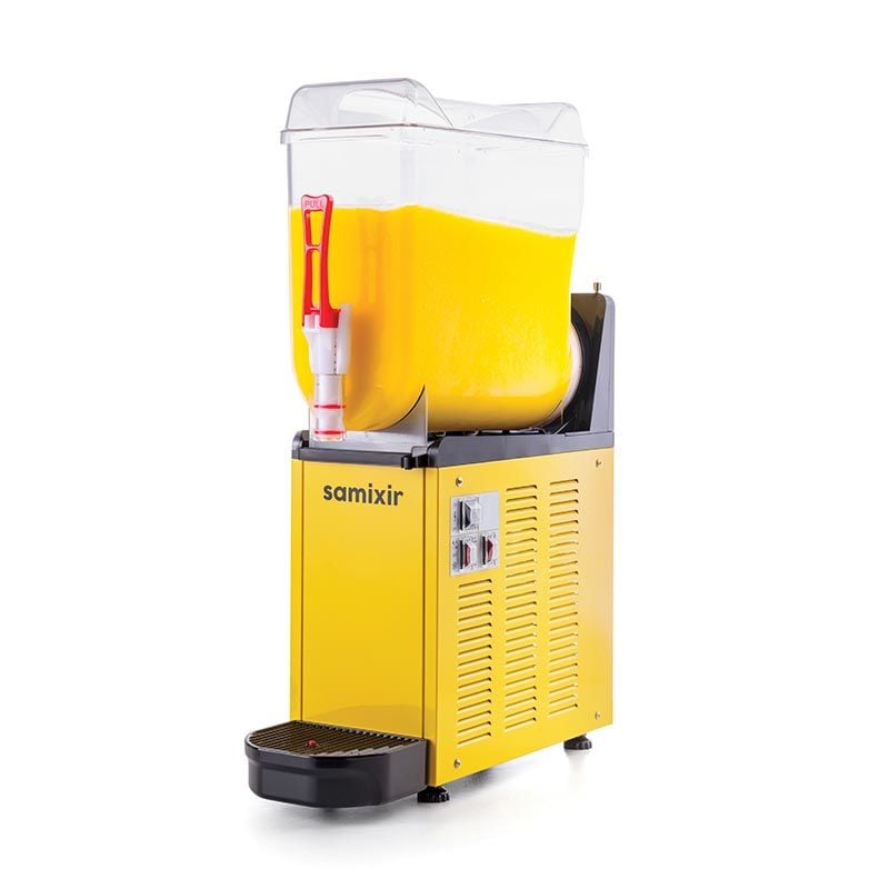 Samixir SLUSH12.Y Mono Ice Slush Granita Milkshake ve Soğuk Meyve Suyu Dispenseri, 12 L, Sarı