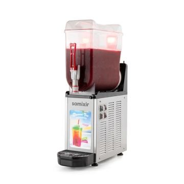Samixir SLUSH12.I Mono Ice Slush Granita Milkshake ve Soğuk Meyve Suyu Dispenseri, 12 L, Inox