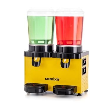 Samixir MM20.AY Panaromik Twin Soğuk İçecek Dispenseri, 10 L+10 L, Sarı