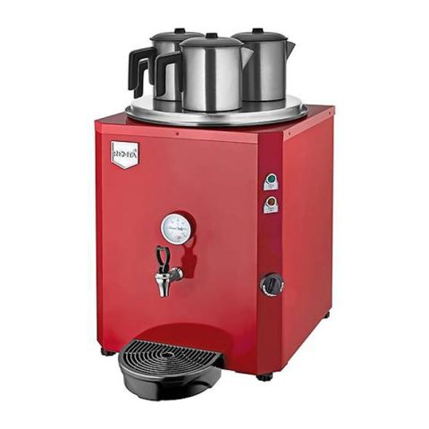 Remta DE10 Jumbo Çay Makinesi, 3 Demlikli, 40 L, Elektrikli Siyah/ Kırmızı